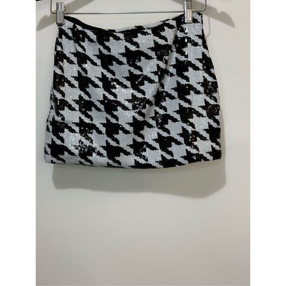 Sequin houndstooth mini skirt - Picture 6 of 6
